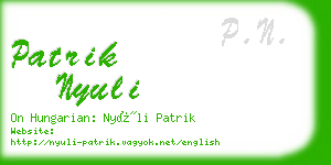 patrik nyuli business card